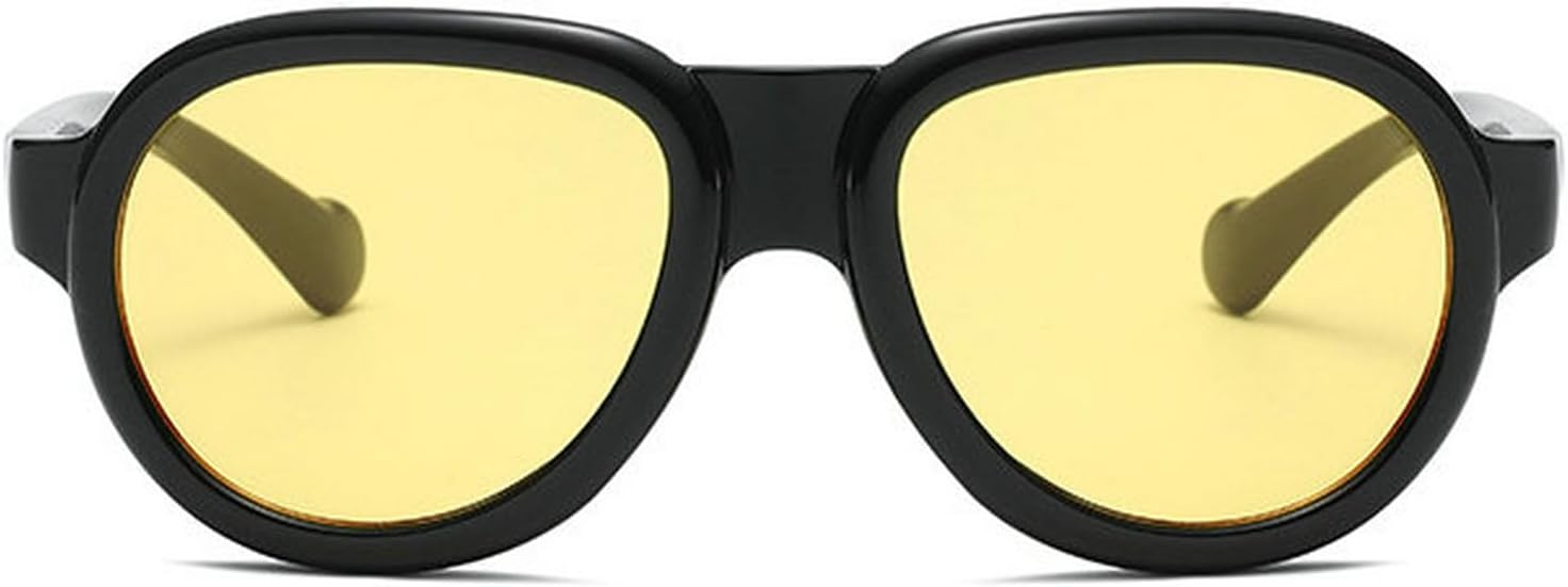 

Солнцезащитные очки Willochra Retro Oversized Pilot для женщин, мода 70-х, градиентные круглые солнцезащитные очки для мужчин, панк-очки, защита от УФ-излучения для путешествий, C3