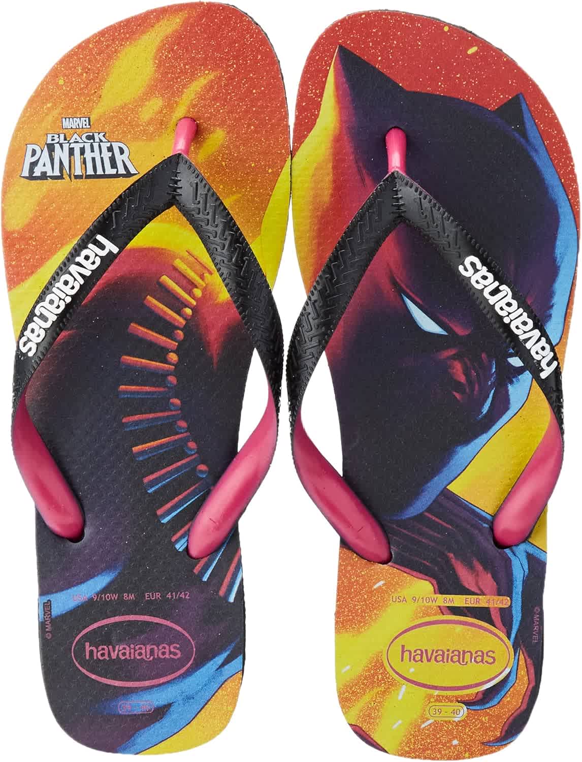 Хаваианас Топ Марвел Шлепанцы Havaianas, черный/розовый — фото 2