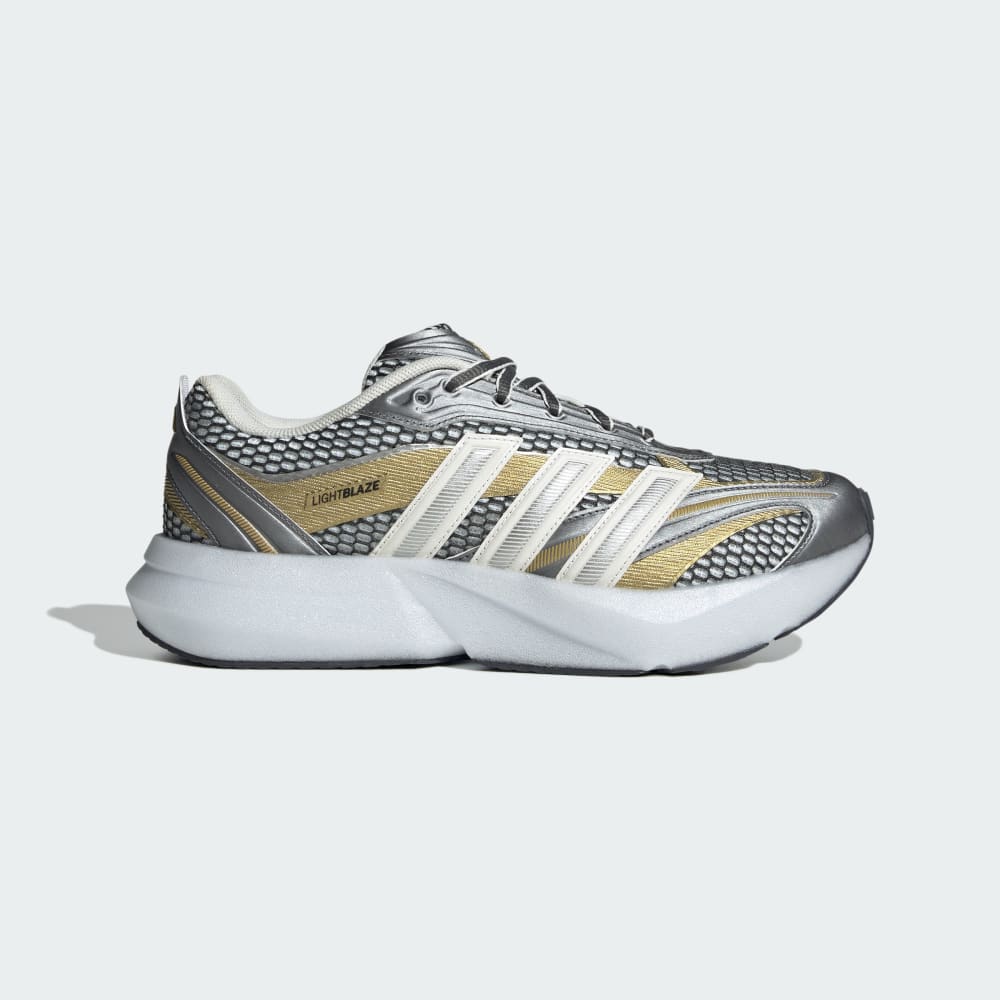 Кроссовки Adidas Lightblaze Glow Shoes, цвет Core White/Silver Metallic/Matte Gold