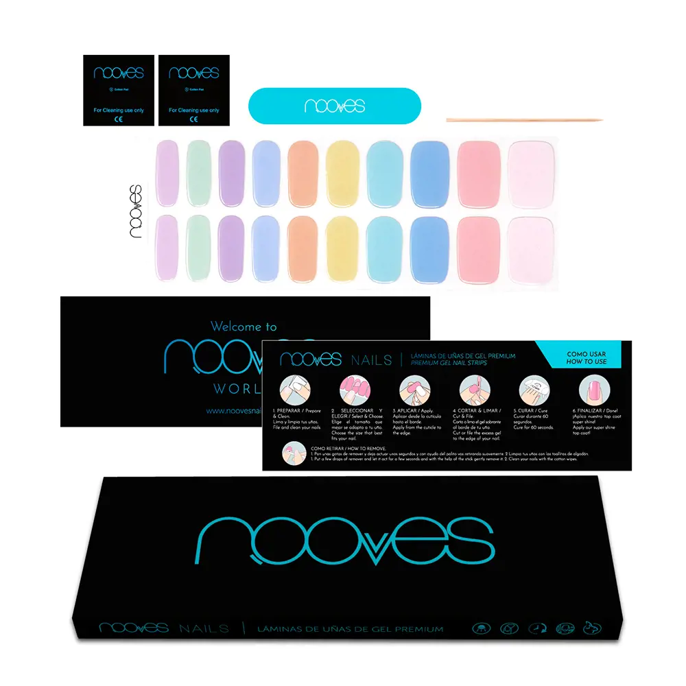 Лак для ногтей Láminas de uñas de gel bridge premium luxe #bridge Nooves, 20 шт. — фото 2