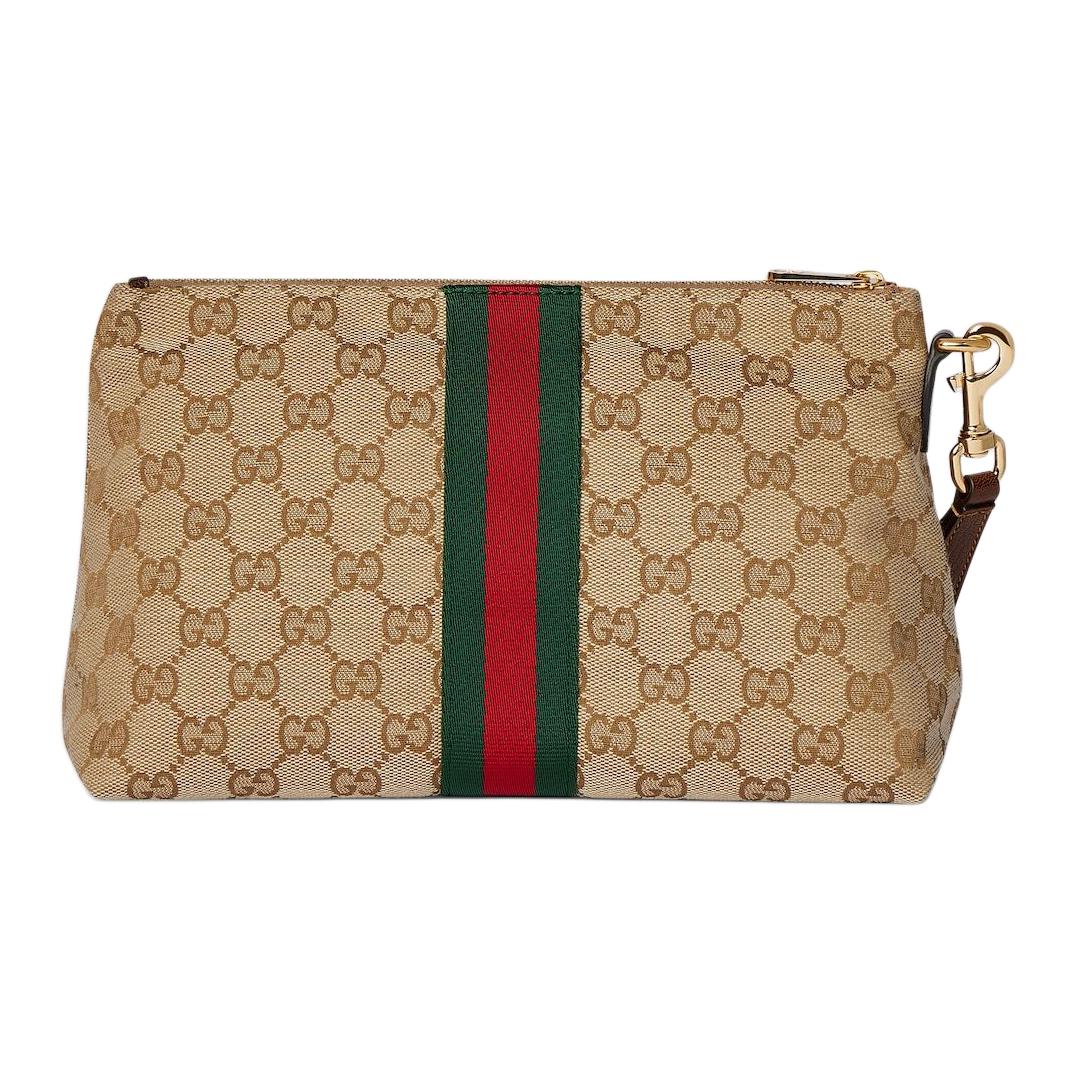GUCCI Клатч Canvas Small Unisex Dark Brown — фото 3