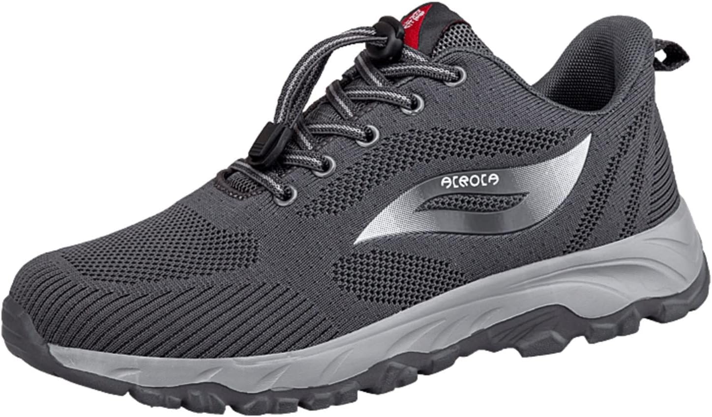 

Мужские весенне-летние нескользящие модные легкие кроссовки для ходьбы, подходящие для мужчин среднего и старшего возраста, размер 11 (широкая колодка) Generic, серый