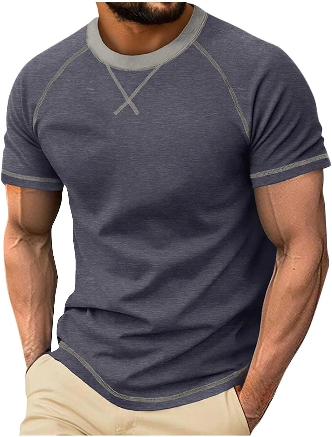 

Мужская футболка с коротким рукавом, хлопок, casual