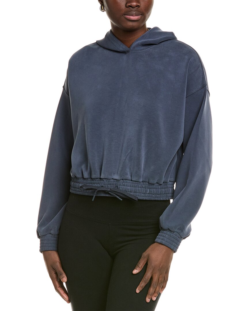 

Свитбетти Кроп-худи из песочно-вымытой ткани Sweaty Betty, синий