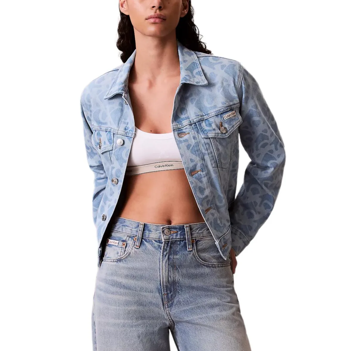 Джинсовая куртка женская Calvin Klein, синий