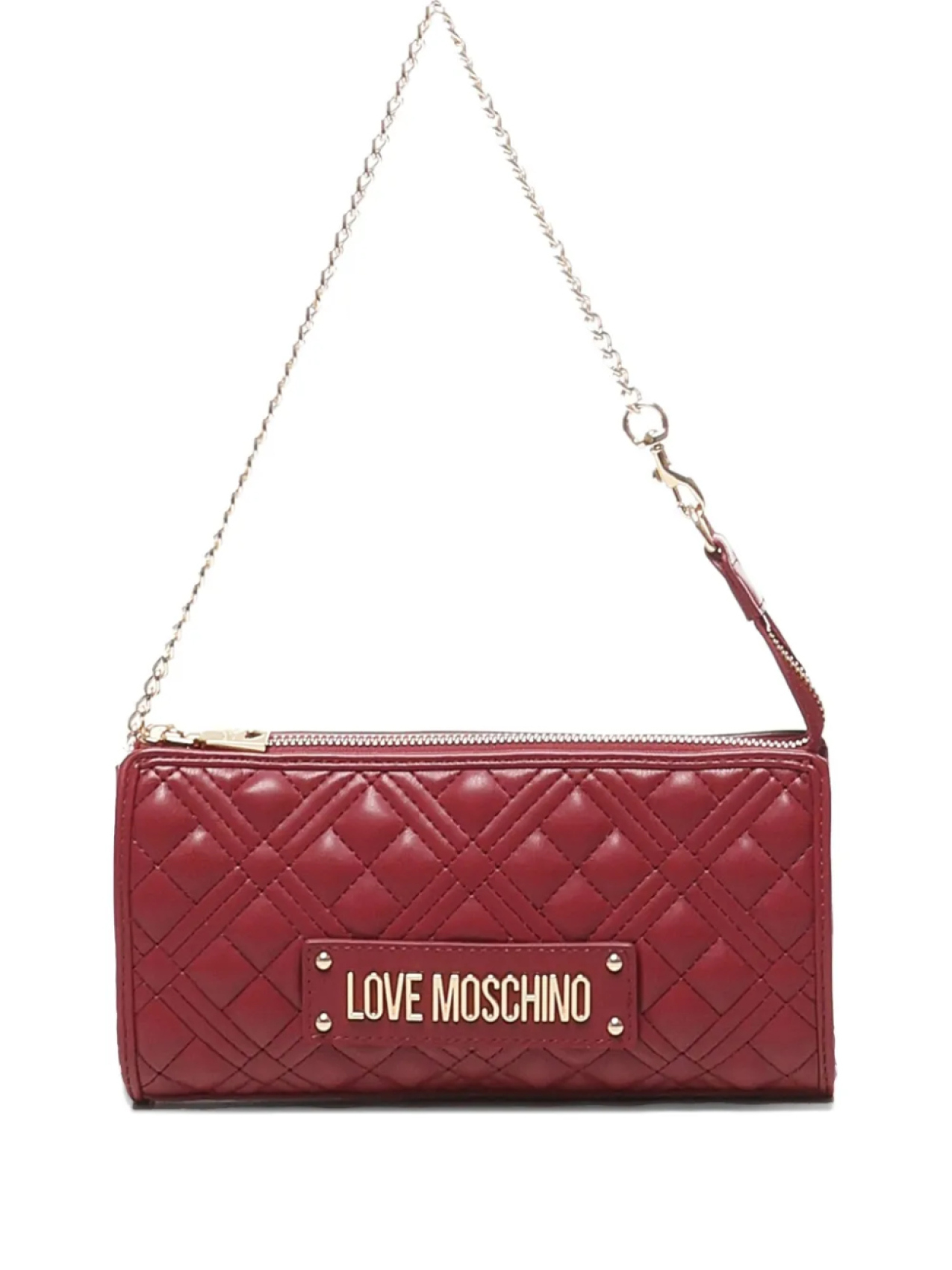 

Стеганая сумка через плечо Love Moschino с цепочкой, красный