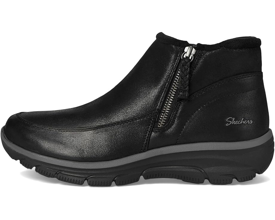 Ботинки женские SKECHERS на молнии из веганской кожи, черный — фото 4