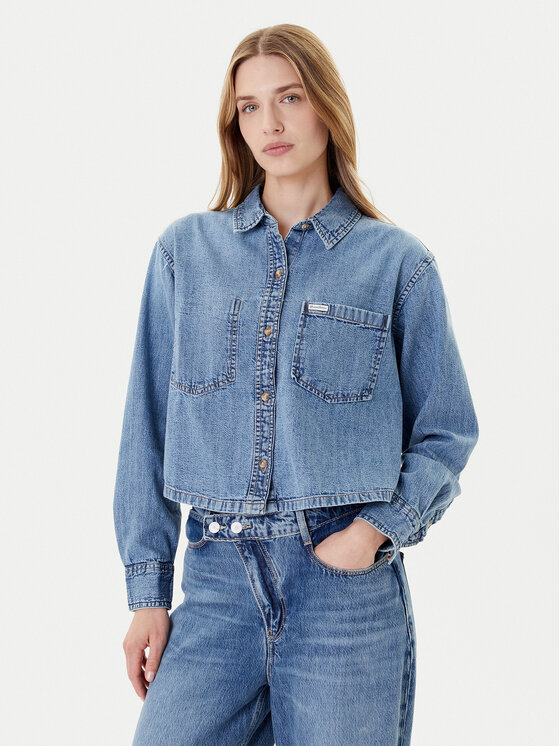 

Рубашка regular fit W5YH0D D5M86 Guess Jeans, синий