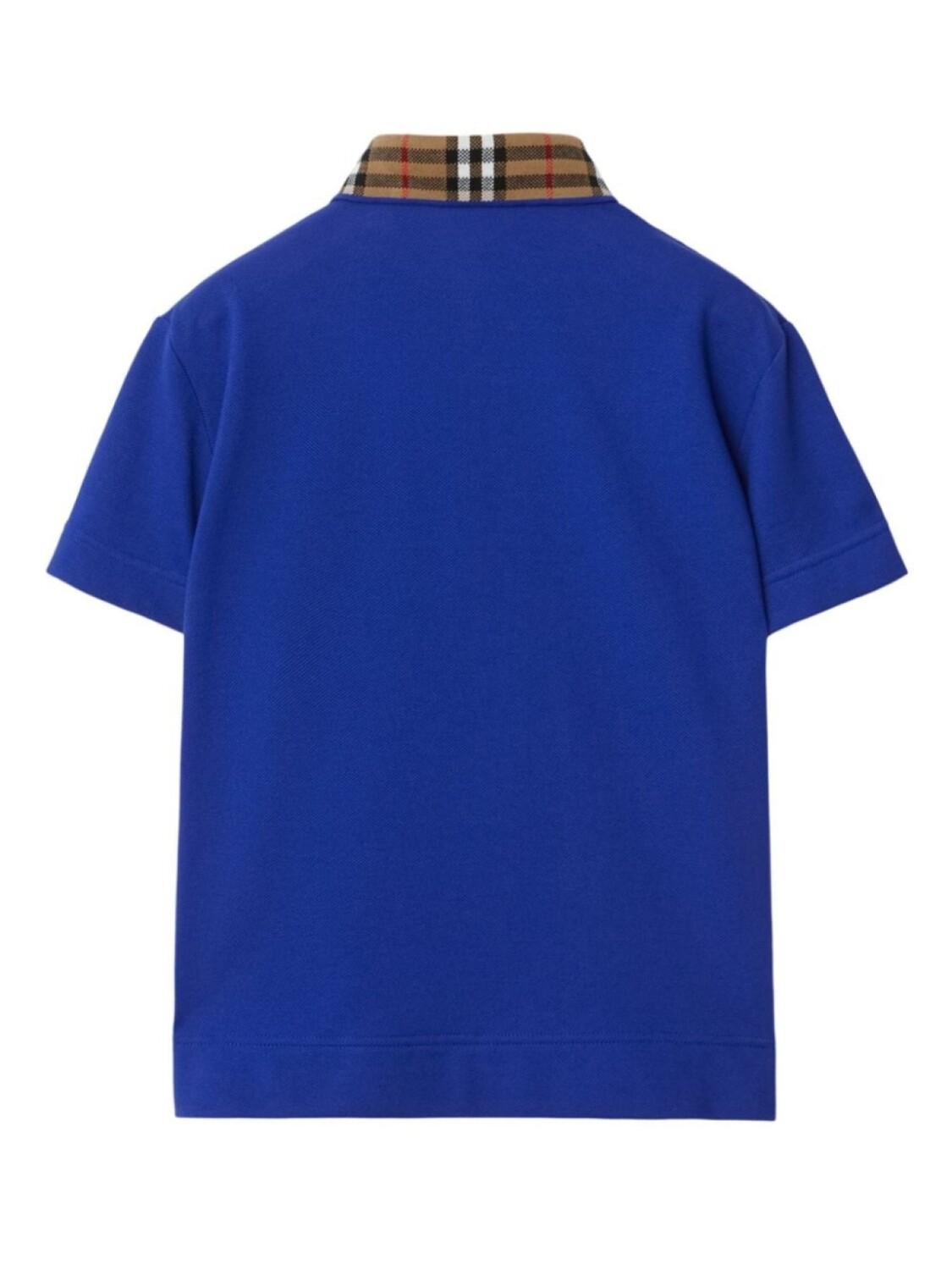 

Burberry Kids рубашка поло с клетчатым воротником, синий