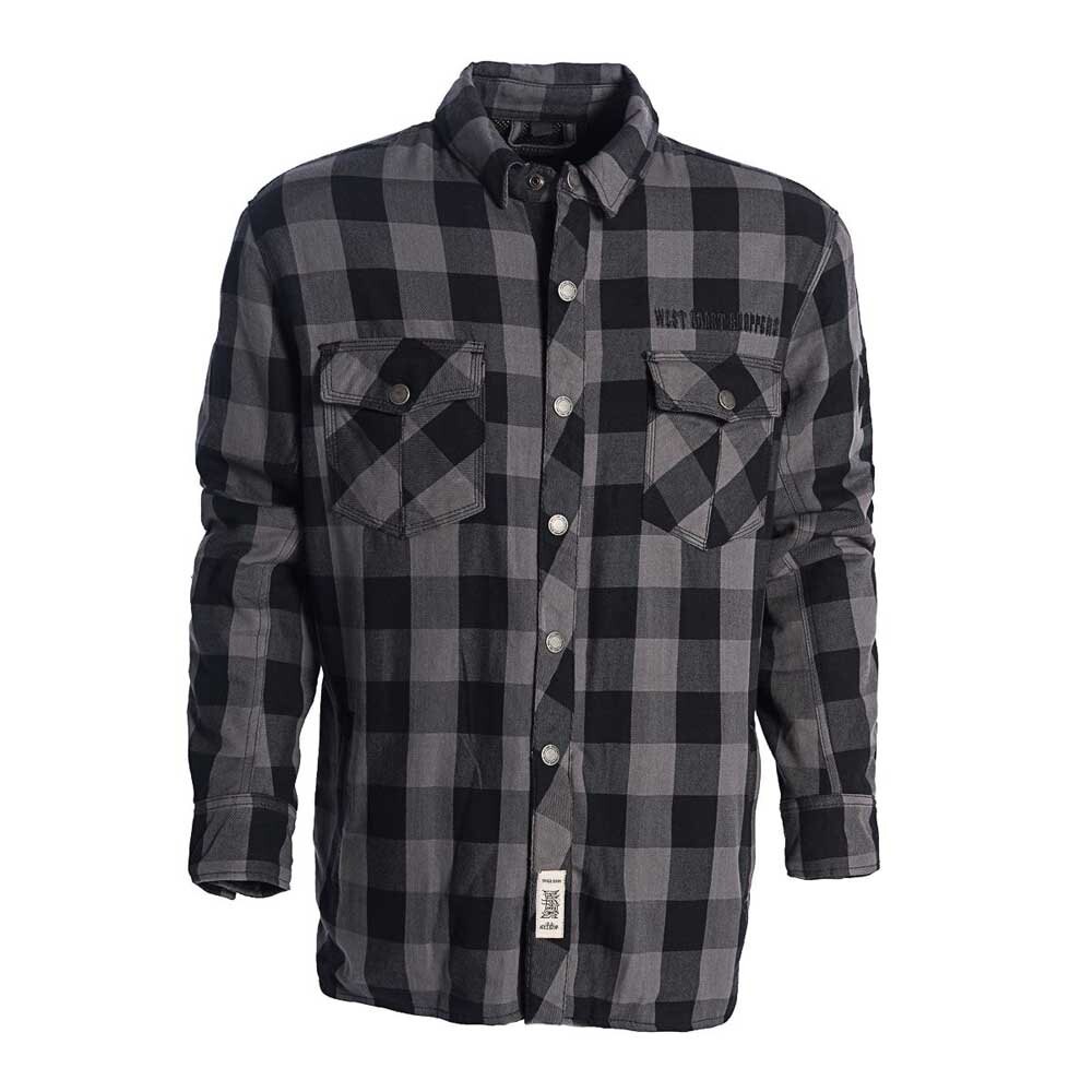 

Рубашка с длинным рукавом West Coast Choppers Flannel Aramidic Lining, серый