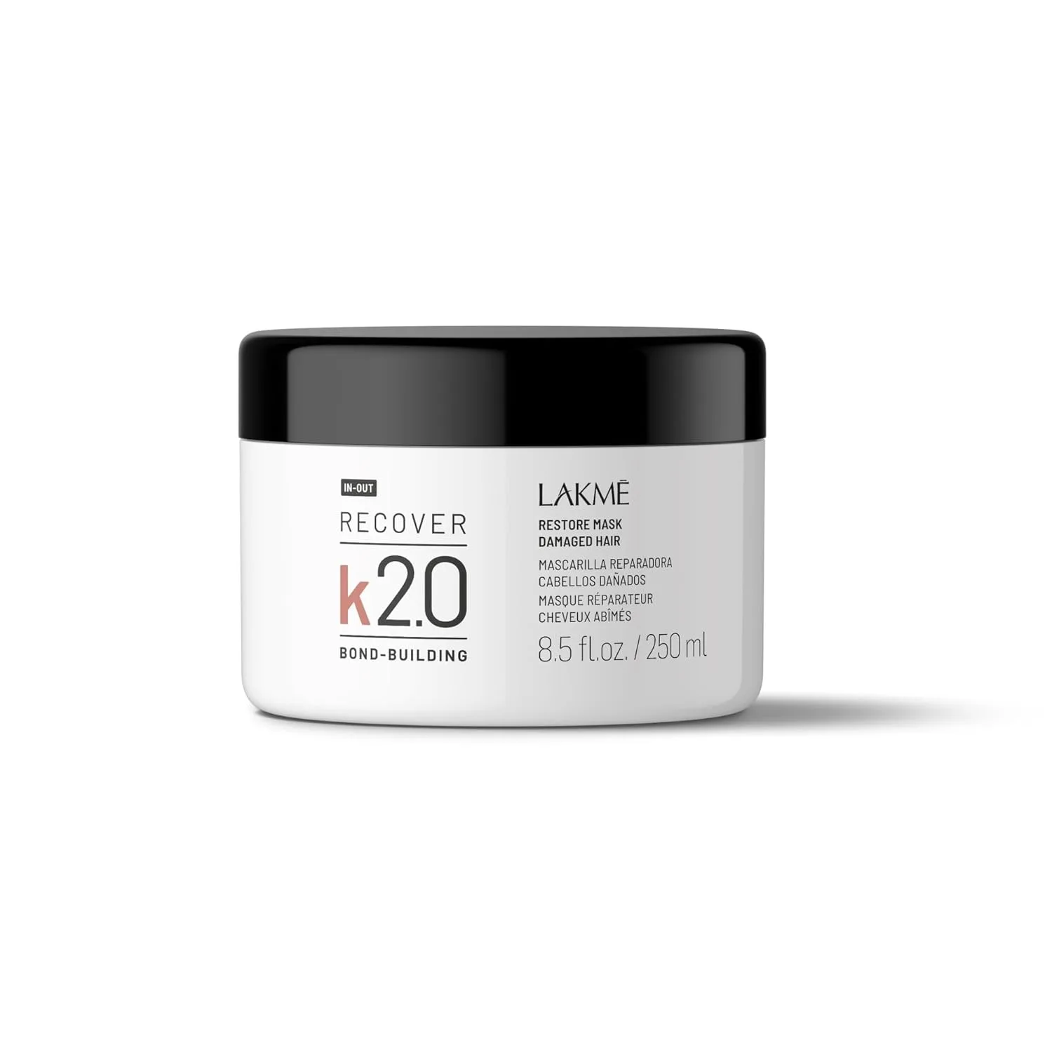 Восстанавливающая маска Lakmé K2.0 Recover Restore Mask, глубоко увлажняющая маска для поврежденных волос, укрепляет и защищает волокна, восстанавливает повреждения и кератин, 240 мл.