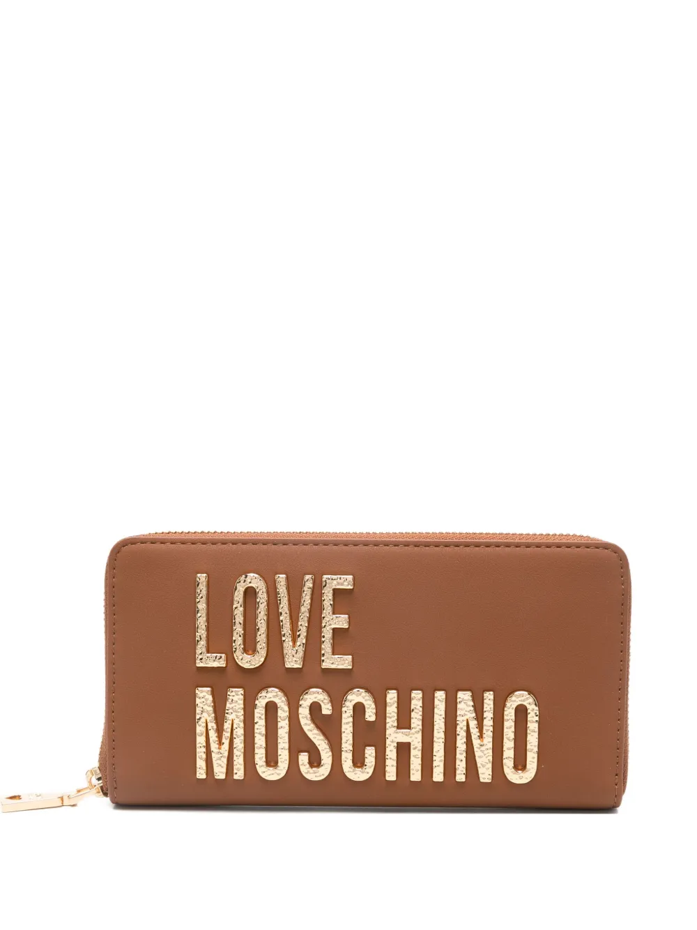 

Кошелек на молнии с логотипом Love Moschino, коричневый
