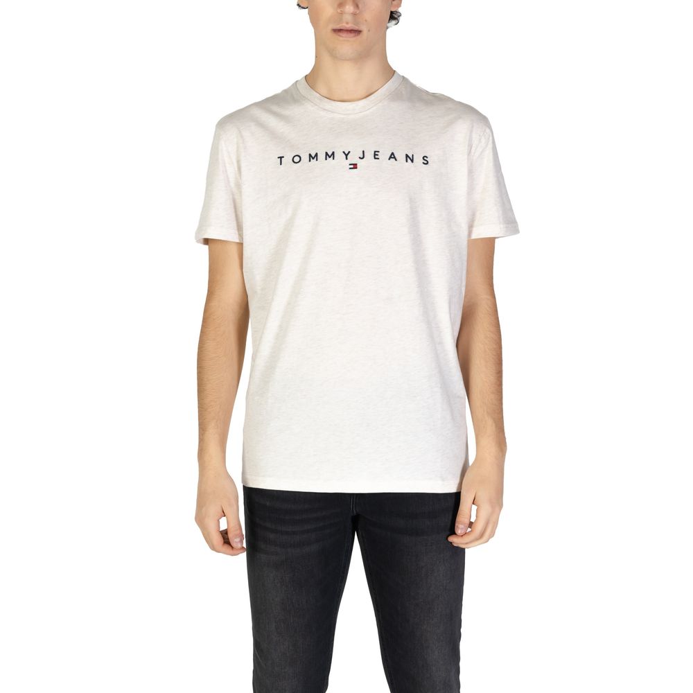 

Бежевая хлопковая футболка Rigenerato Tommy Jeans