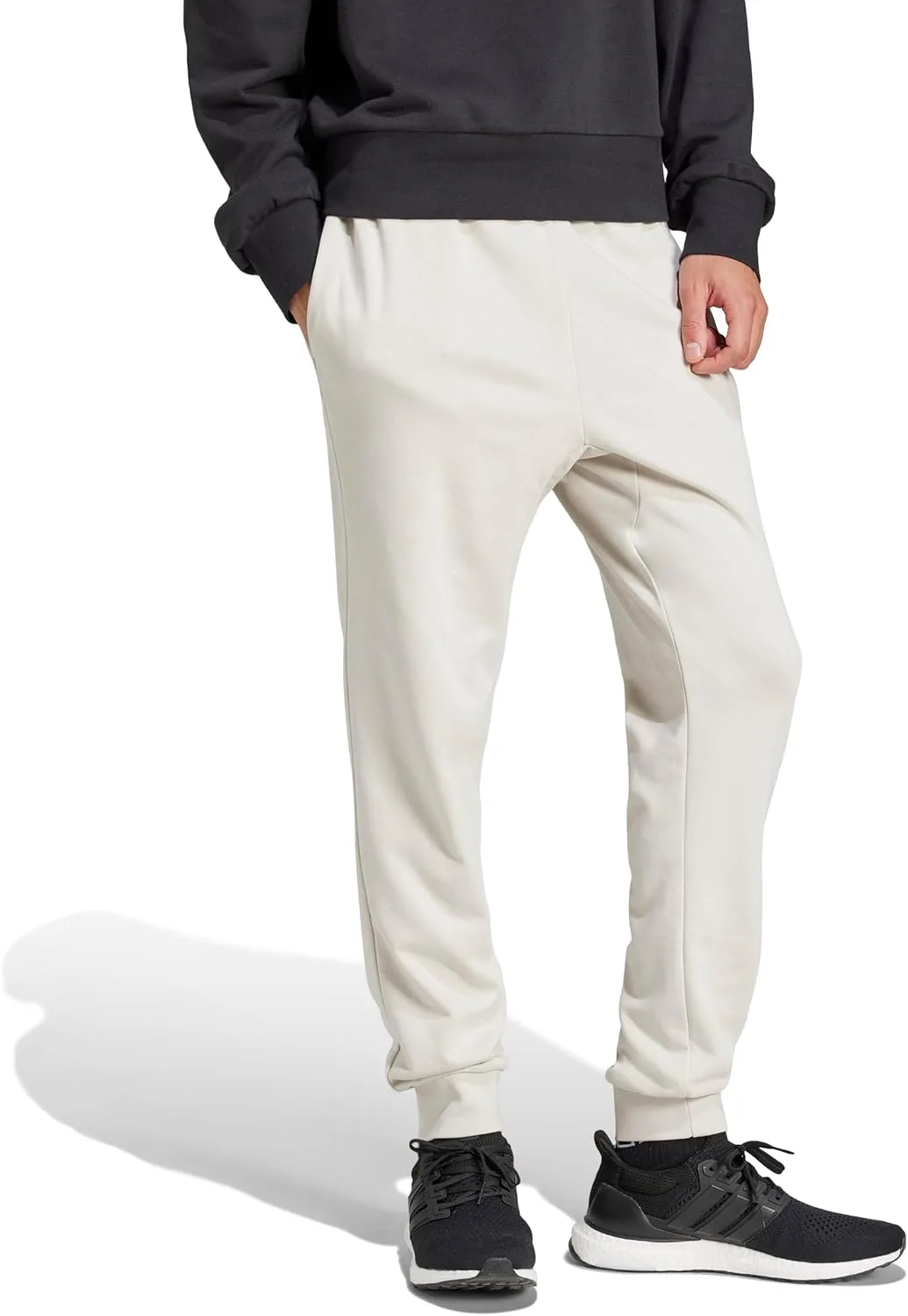 Мужские брюки Adidas Essentials Feel Cozy из французской махровой ткани, белый — фото 2