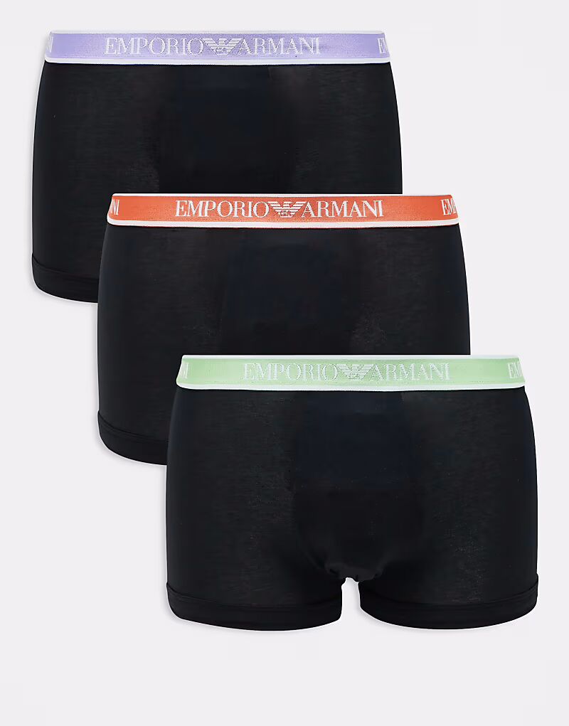 

Emporio Armani Bodywear, комплект из 3-х трусов-боксеров с логотипом черного цвета