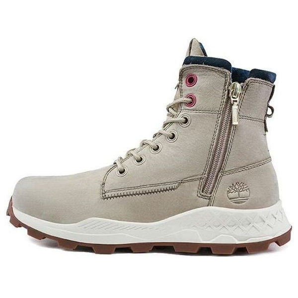 

Кроссовки brooklyn side zip wide fit boots 'beige nubuck' Timberland, бежевый
