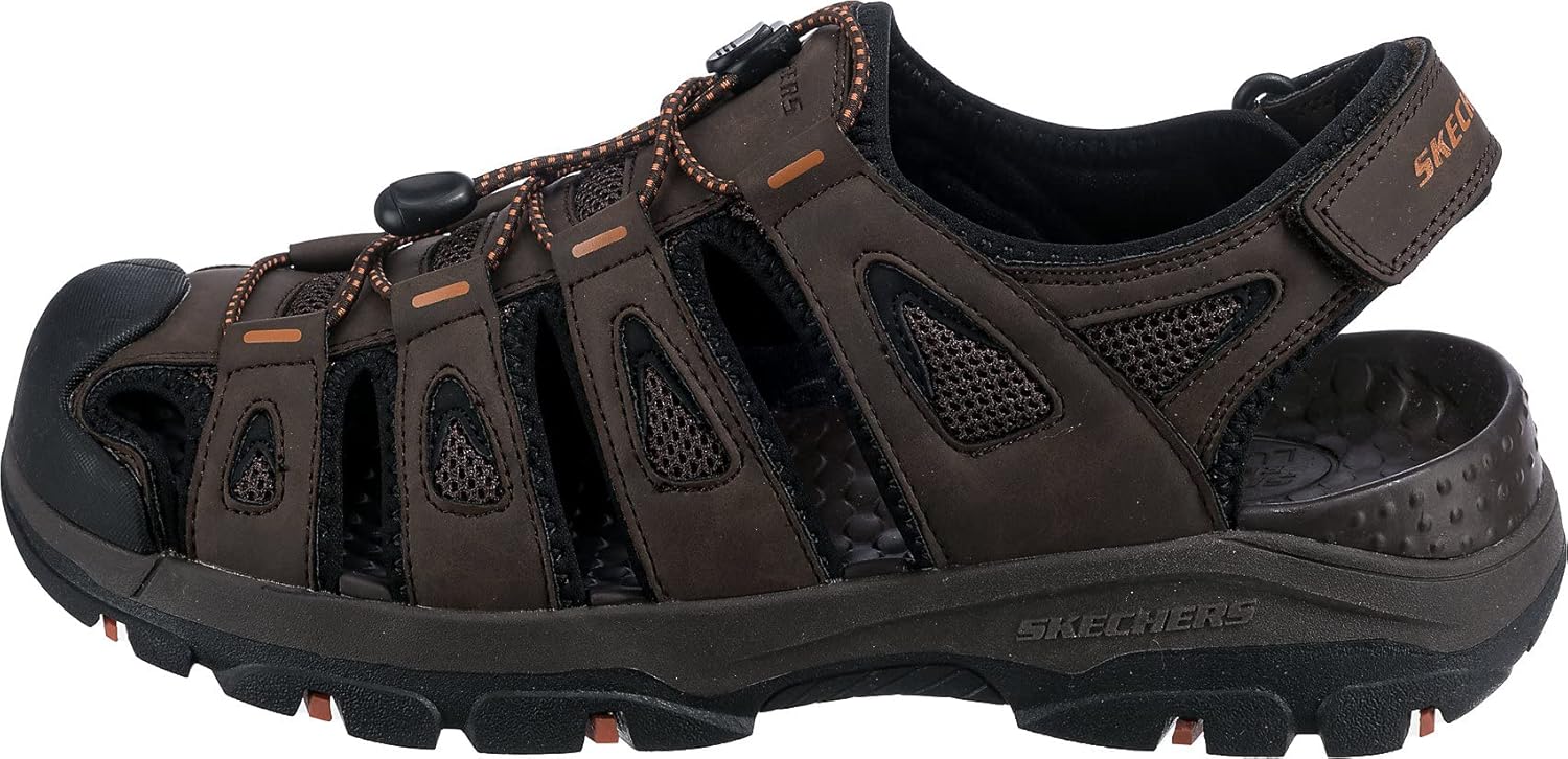 Мужские кроссовки Skechers Tresmen - удобные слипоны из хлопка / Мужские сандалии-слипоны Skechers Tresmen Outseen из холщовой ткани в стиле Fisherman, серый — фото 2