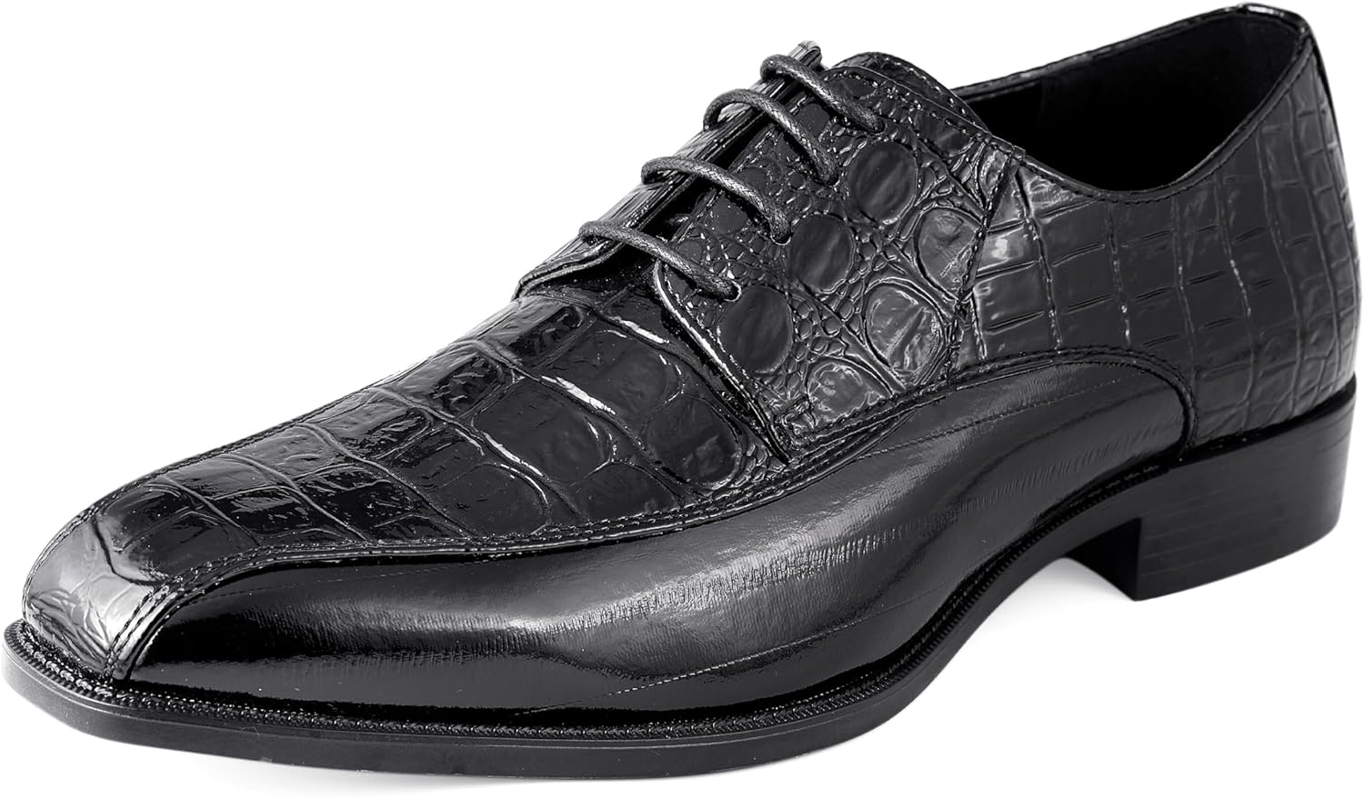 

Мужские классические туфли Amali Harvey Fashion с крокодиловой кожей, черный