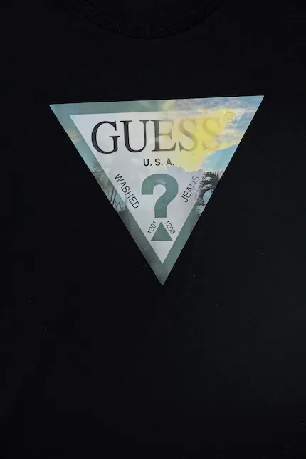 Футболка детская хлопковая Guess, черный — фото 3