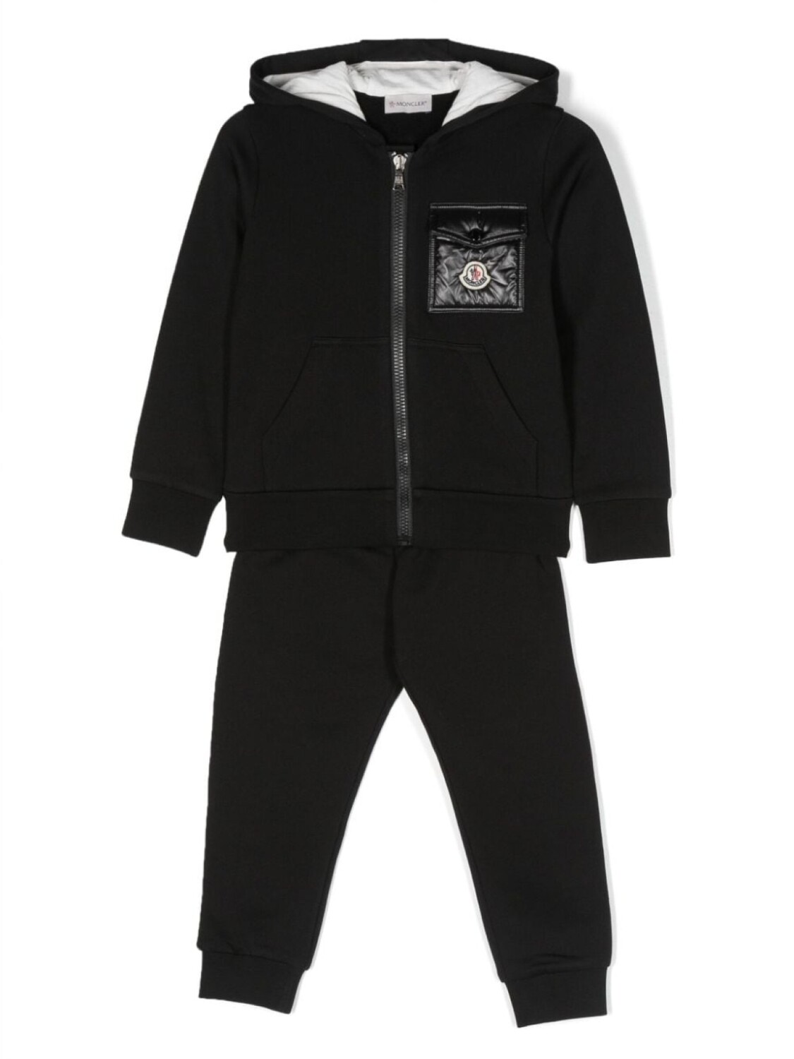 

Moncler Enfant спортивный костюм с нашивкой-логотипом, черный