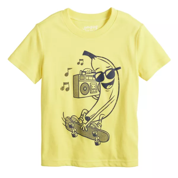

Футболка с динозаврами и графическим принтом для мальчиков и малышей Jumping Beans, цвет yellow music