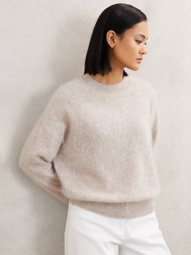 

Свитер Misha Pure Cashmere с круглой горловиной Reiss, Oatmeal Neutral