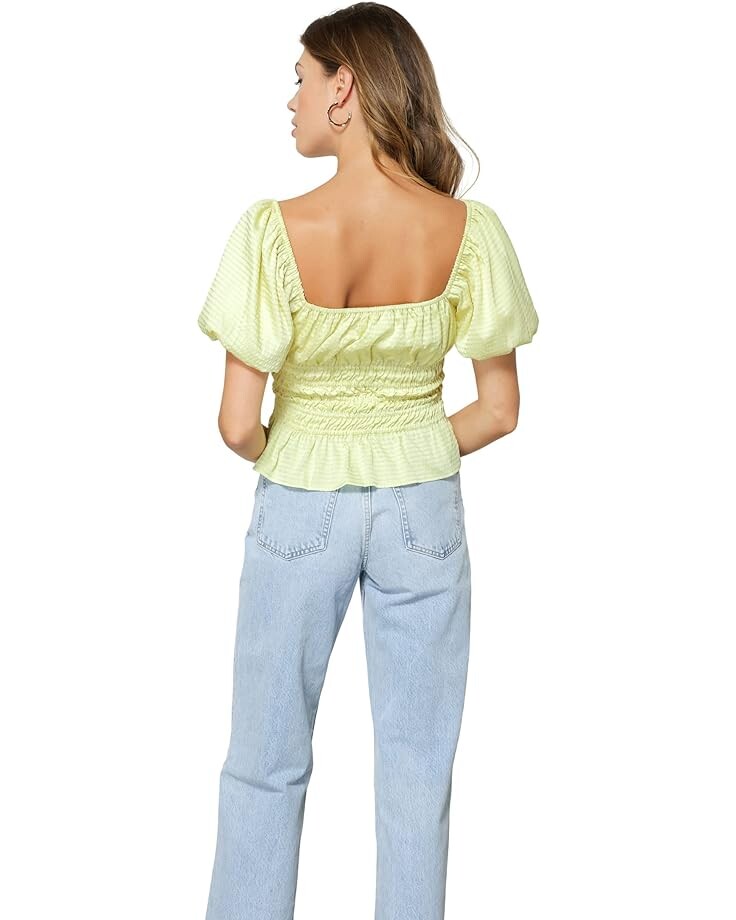 

Блуза line and dot Karlie Smocked Blouse, желтый