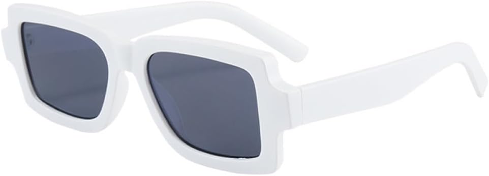 

Женские солнцезащитные очки маленького размера, модные, сине-красные, с защитой от УФ-излучения UV400; мужские солнцезащитные очки (матовый черный, один размер) LXLHWN, White Gray