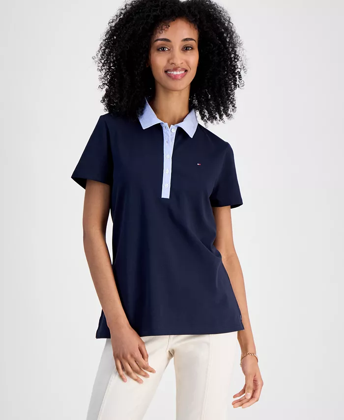 

Женская поло Cornell из смесовых материалов Tommy Hilfiger, синий