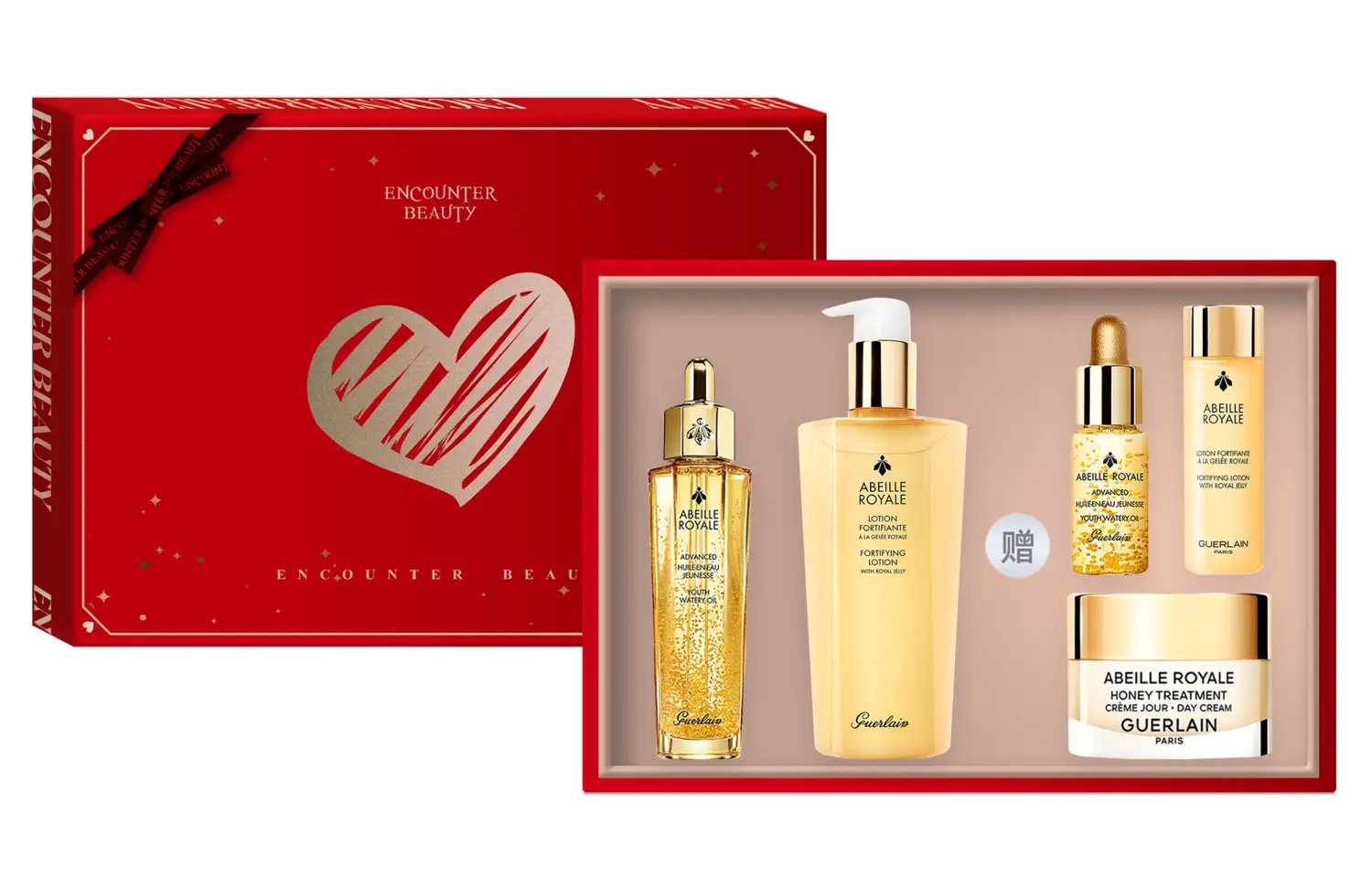 Набор Guerlain Abeille Royale включающий омолаживающее масло-сыворотку, лосьон и аксессуары, 50 мл + 150 мл — фото 4