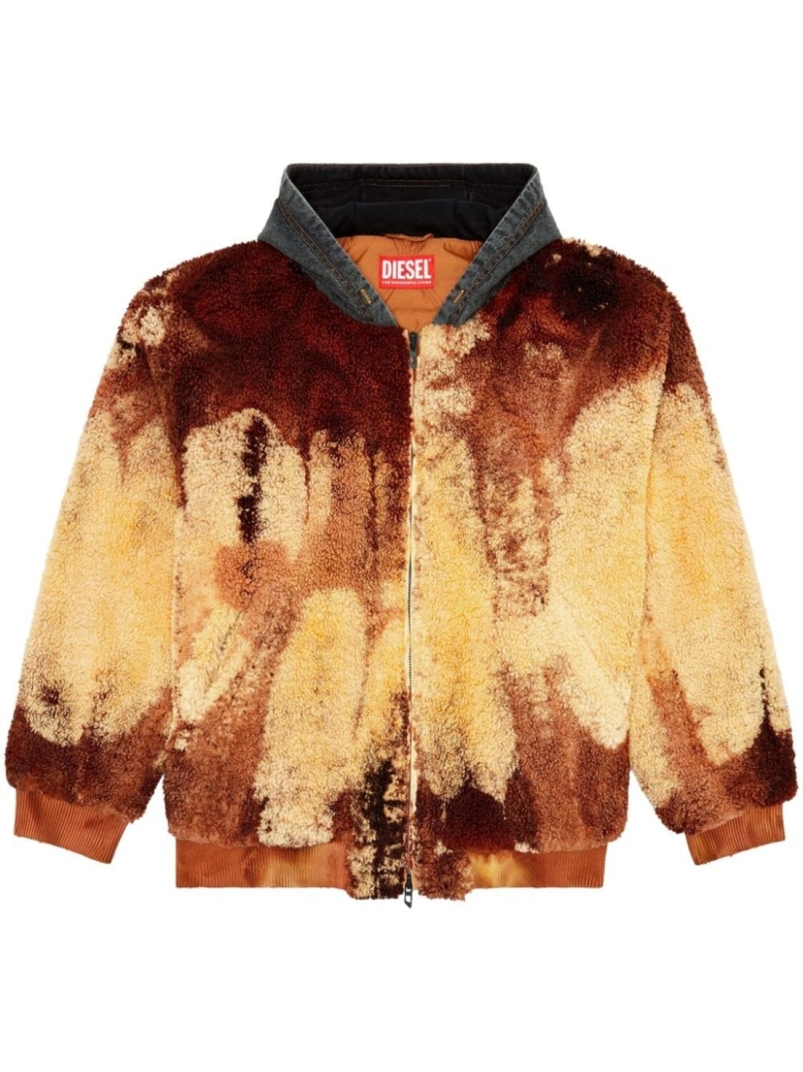 

Diesel флисовая куртка-бомбер S-Depla, коричневый