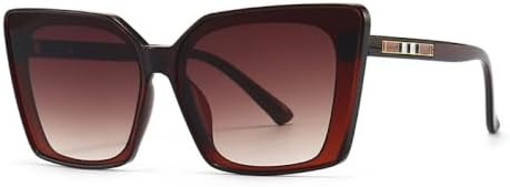 

Винтажные квадратные солнцезащитные очки «кошачий глаз» 2026 года для женщин, солнцезащитные очки для мужчин, очки для вождения с защитой от УФ-излучения UV400 MTZJH, Tea