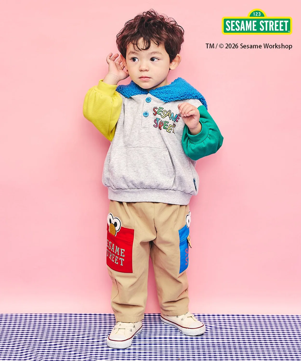 Детская толстовка с капюшоном Sesame Street apres les cours красная — фото 2