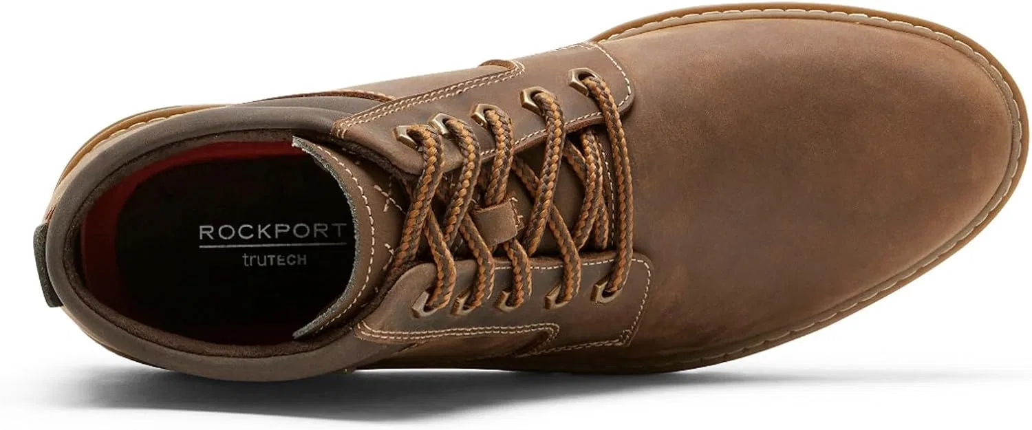 Мужские ботильоны Rockport Weather Or Not с гладким носком, Tan Leather Suede — фото 4