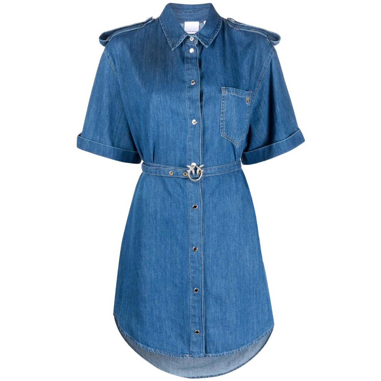 

PINKO Женские платья с коротким рукавом blue