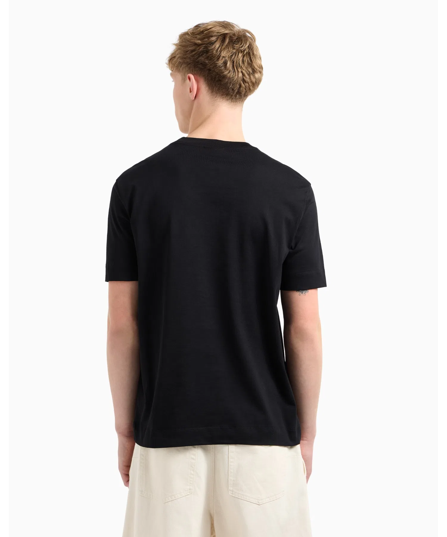 Мужская футболка EMPORIO ARMANI из хлопка с логотипом — фото 4