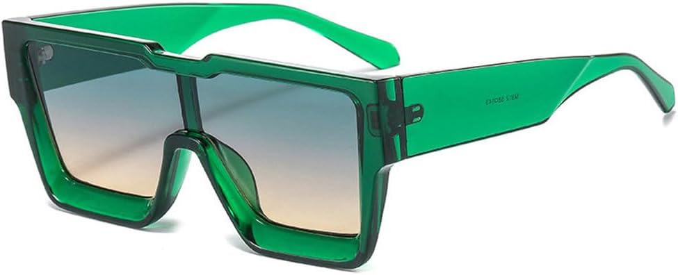 

Модные солнцезащитные очки большого размера для женщин и мужчин в стиле ретро, ​​солнцезащитные очки для активного отдыха UV400 оранжево-зеленого цвета TYUVIVO, Green Green Tea