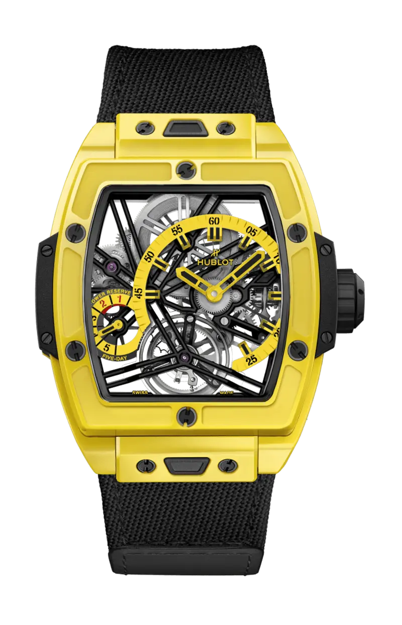 

Spirit of big bang tourbillon с запасом хода 5 дней yellow magic 42 мм - лимитированная серия - 645.cy.4723.nr HUBLOT