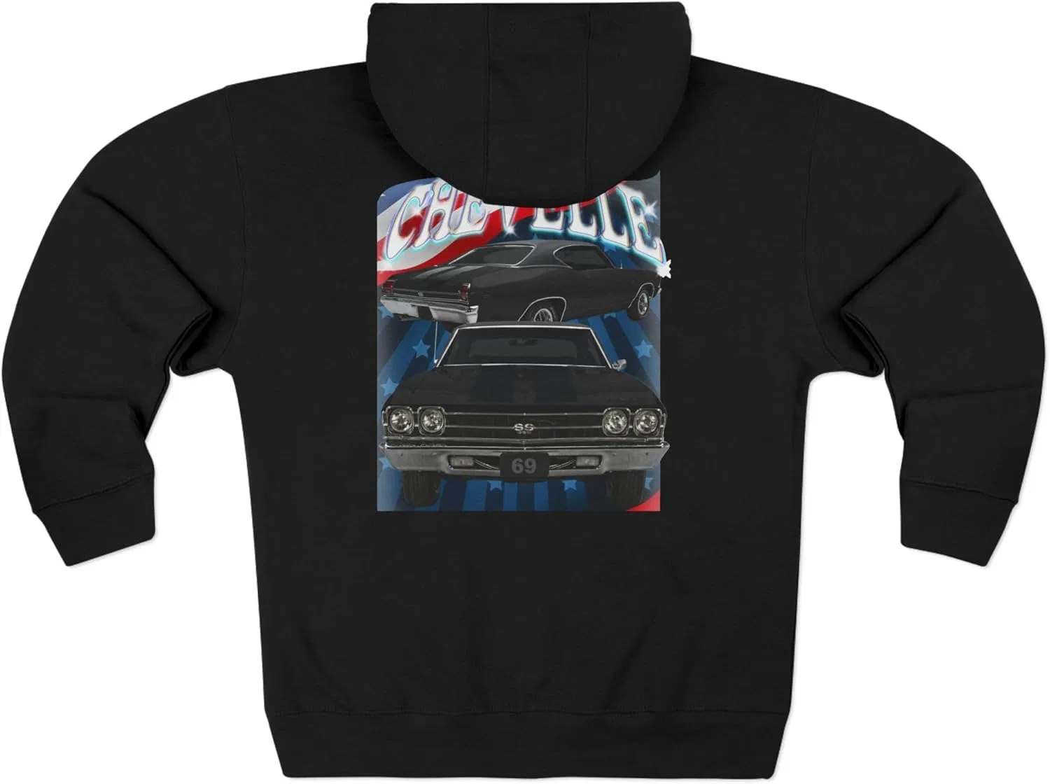 Черная толстовка Chevelle Heavy Full Zip Hoodie Sweatshirt 1969 года, черные полосы, подарок