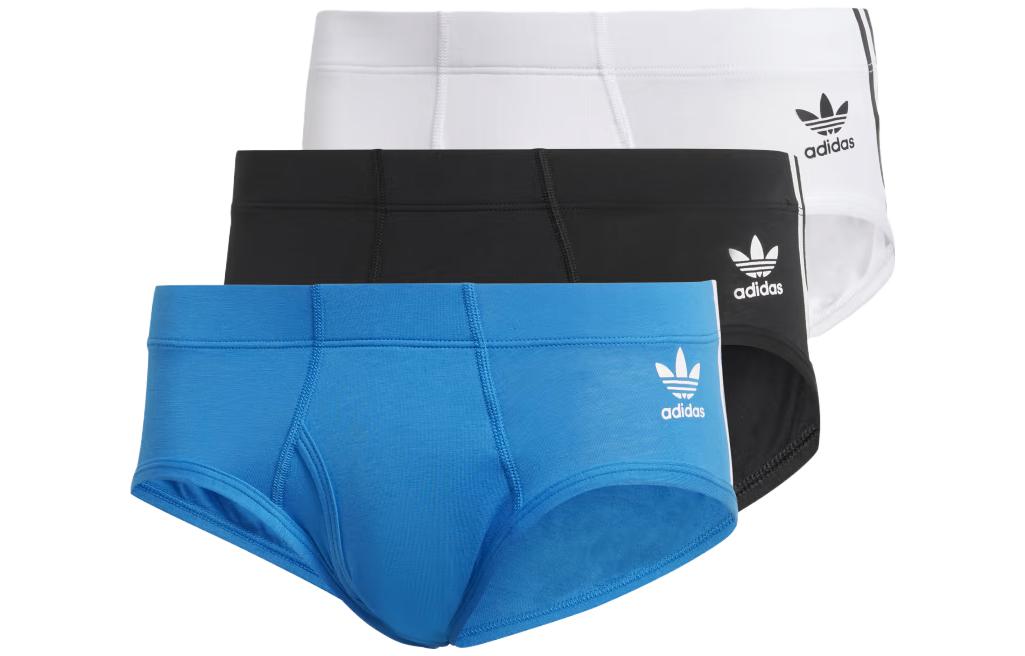 

Adidas Originals Комфортные Флекс Хлопковые Трусы с 3 Полосками Мужские 3 шт (Белый+Черный+Средне-серый)