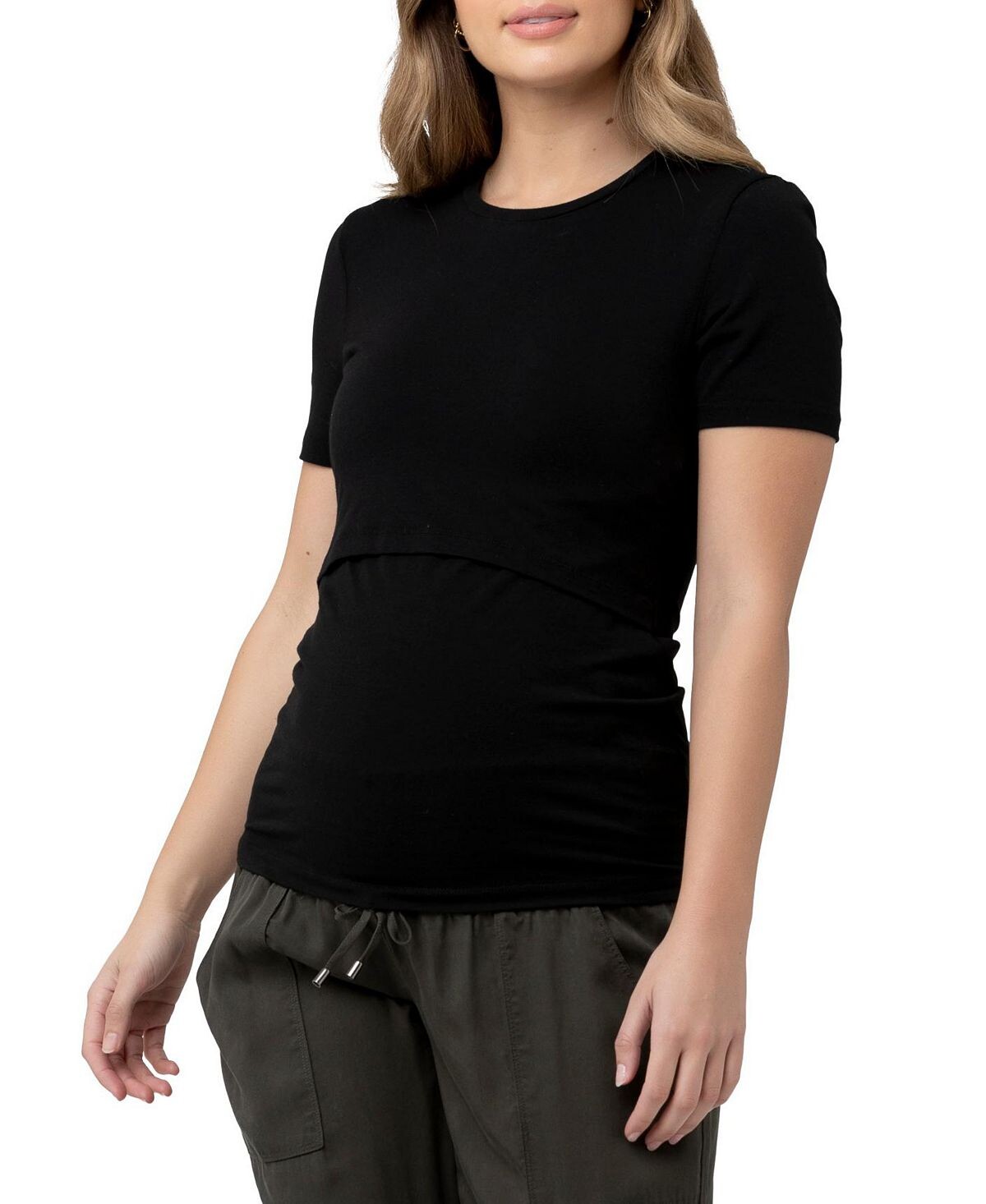 

Органическая футболка для беременных и кормящих мам Ripe Maternity, черный