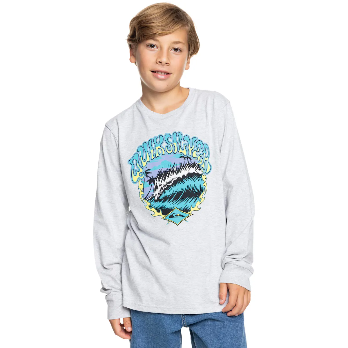 

Детская футболка The Peak Quiksilver, серый