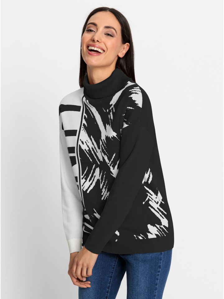 

Жаккардовый свитер с узором черного и экрю Heine