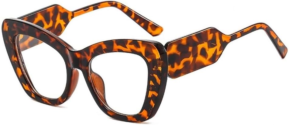 

Популярные модные солнцезащитные очки «кошачий глаз» большого размера для женщин, контрастные цветовые оттенки, защита от УФ-излучения UV400, для мужчин, градиентные солнцезащитные очки из геля SKFGNX, Leopard Clear