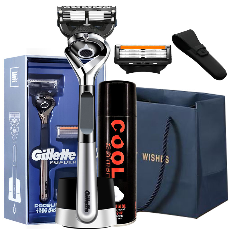 

Фенгин Жисун ручная бритва скорость 5 лезвий мужская бритва 5 сменных кассет подарочный набор с пеной для бритья Gillette