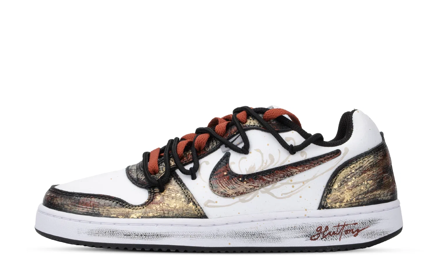 Кроссовки низкие Nike EBERNON Black Red Gold — фото 3