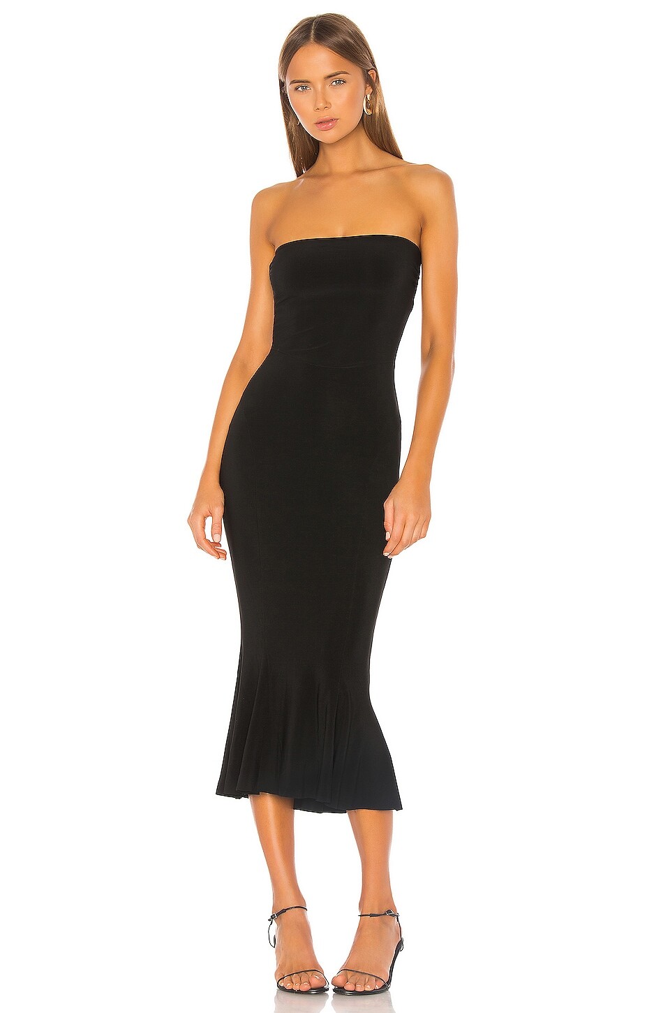 

Платье Norma Kamali Strapless Fishtail, черный