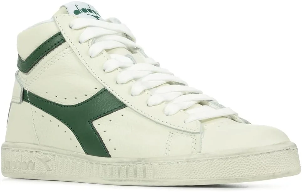 Кроссовки Diadora Unisex Game L High Waxed High Trainers, белый/зеленый — фото 3