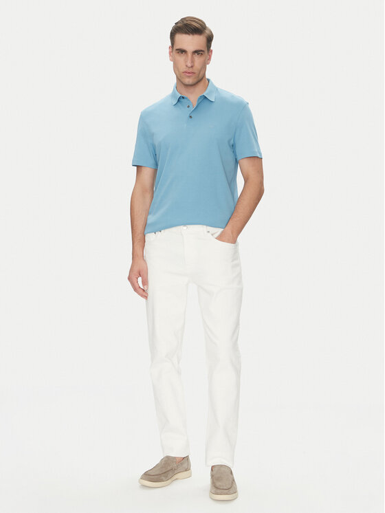Рубашка поло стандартный крой Supima LV04LB276G Calvin Klein, синий — фото 2