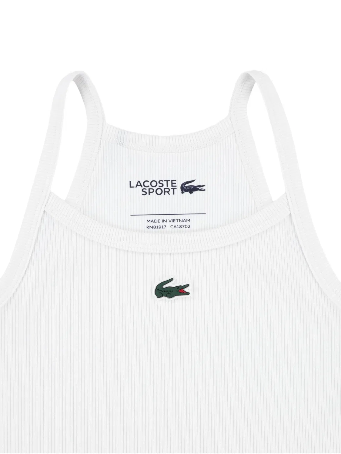 Топ в рубчик с логотипом Lacoste Kids — фото 4